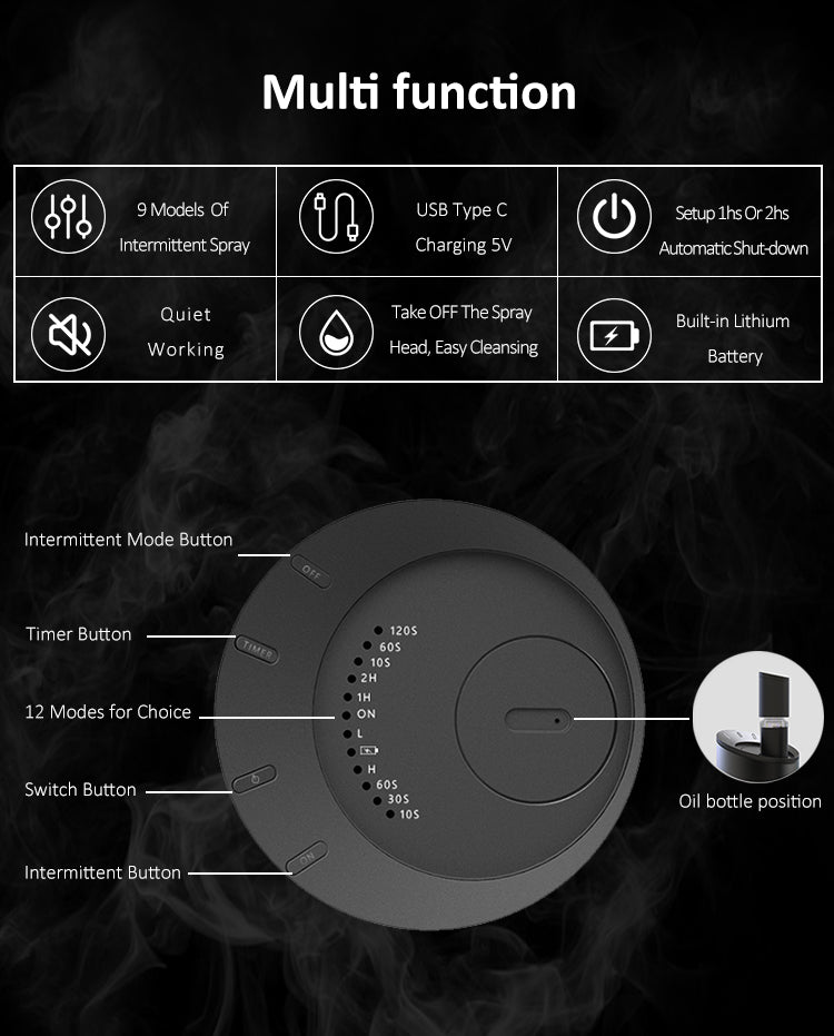 AROMAIR Essential Oil Diffuser - 100% Waterless